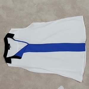 Alfani blouse tank size 12 white blue black
